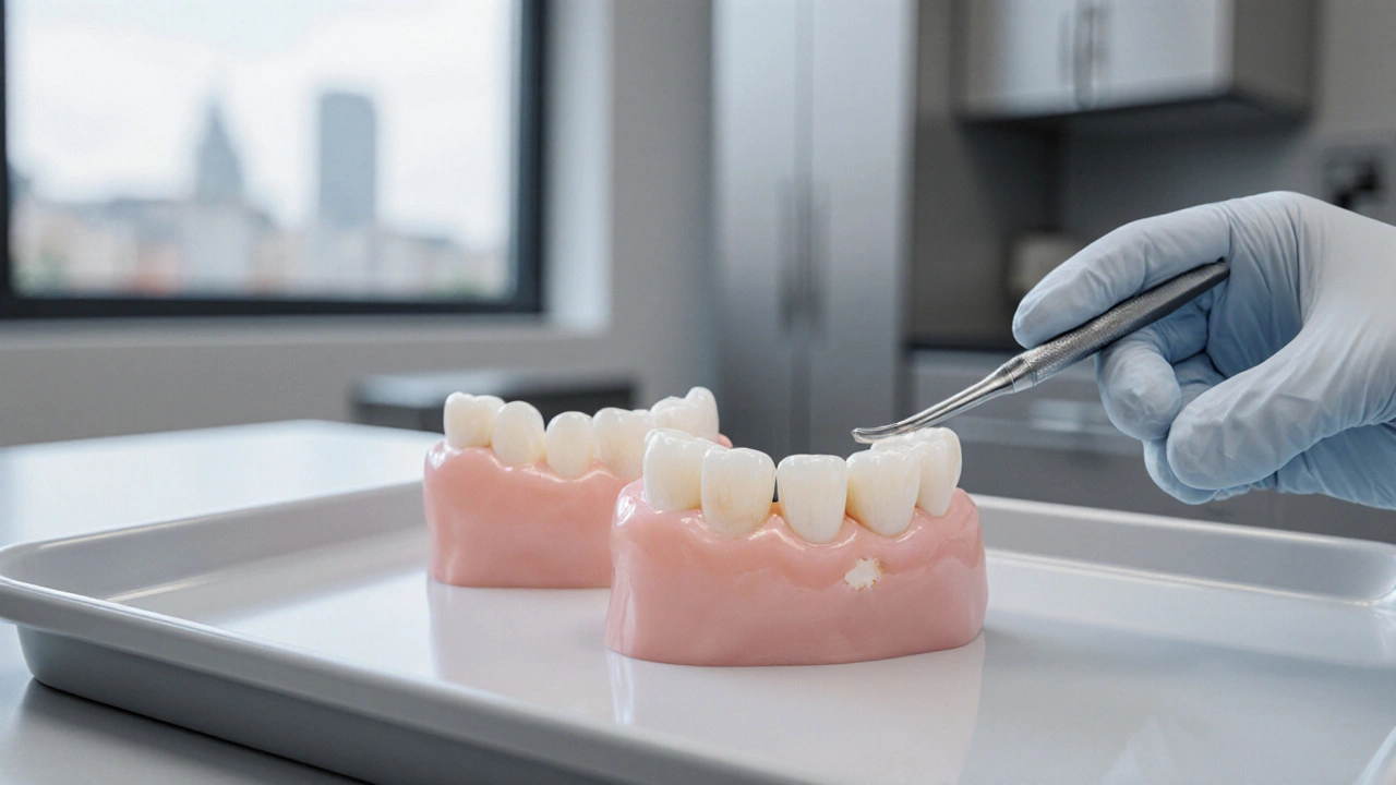 Porovnání porcelánových a kompozitních fazet