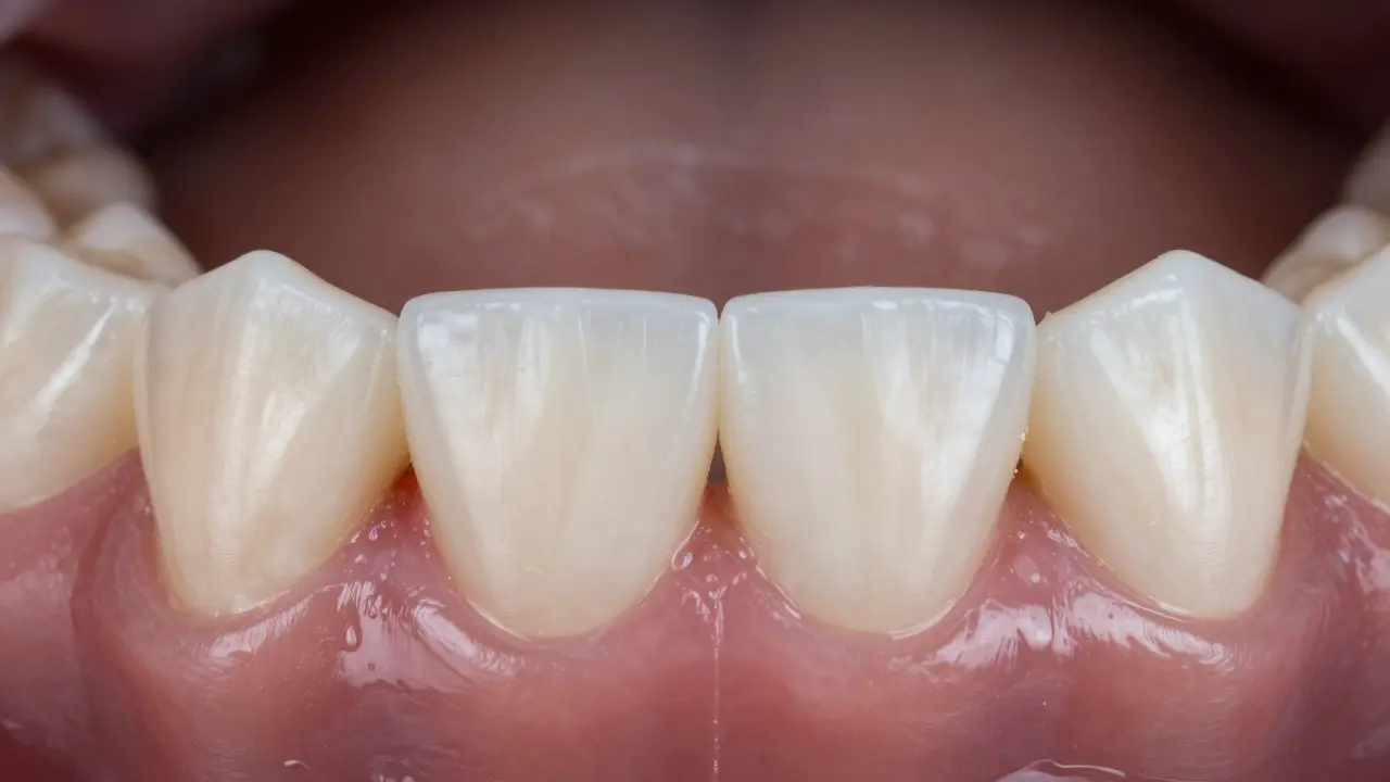 Side-by-side comparison of a tooth with sharp edges versus a smoothed, contoured tooth.