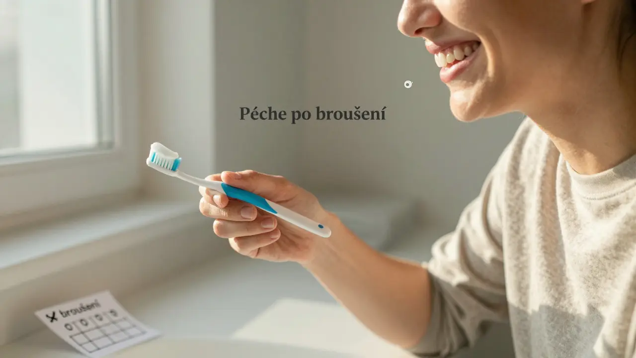 Smiling person holding a toothbrush after dental contouring, with sunlight in the background.