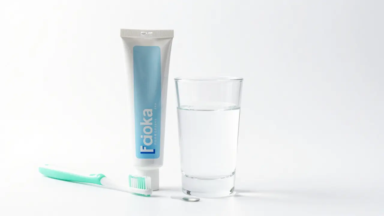 Manuální zubní kartáček a toothpaste na bílém pozadí.